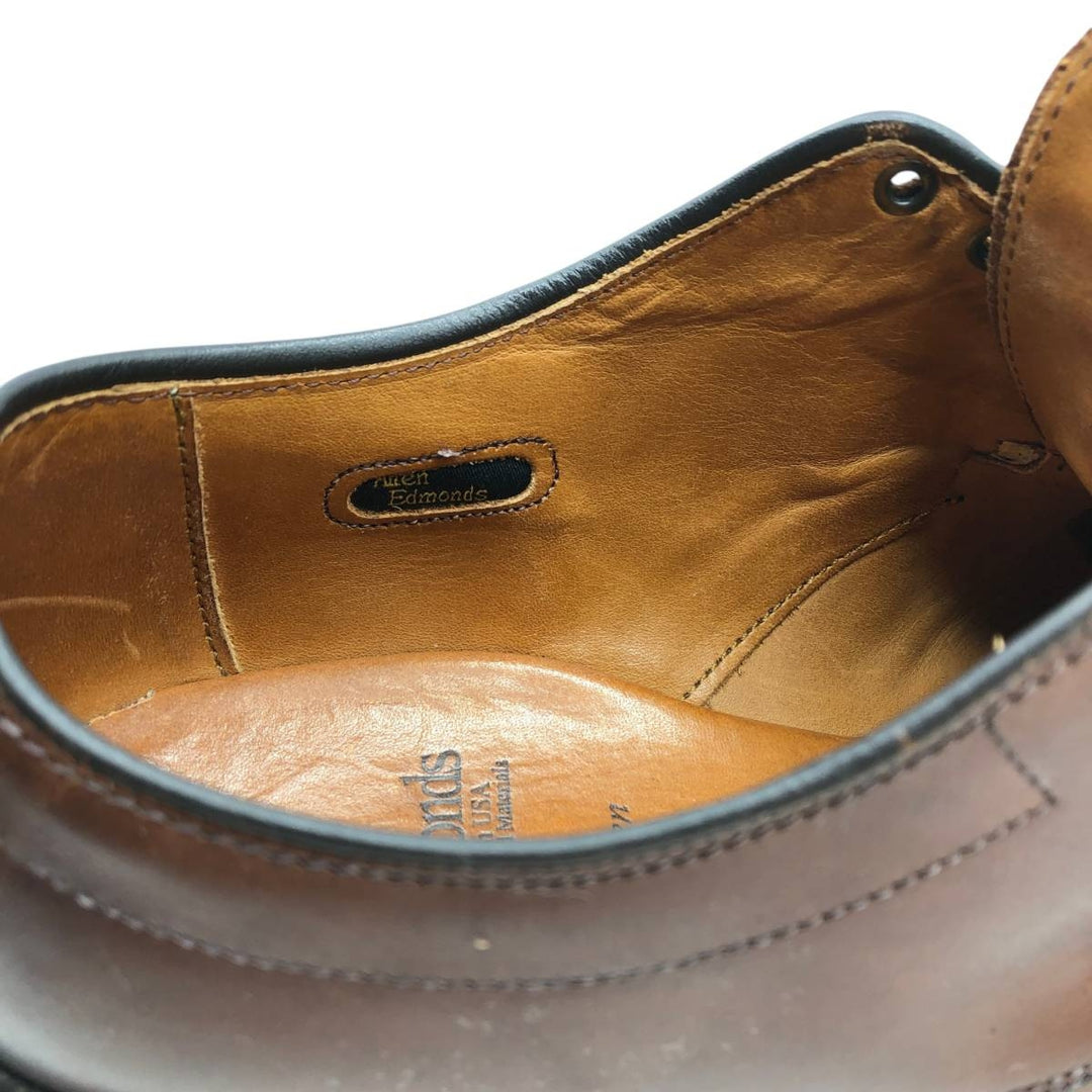 Allen Edmonds Warren Swirl Tip Leather Shoes, Made in USA, Size 8 1/2 D Men's 26.5cm unclear brown type Vintage Second Hand