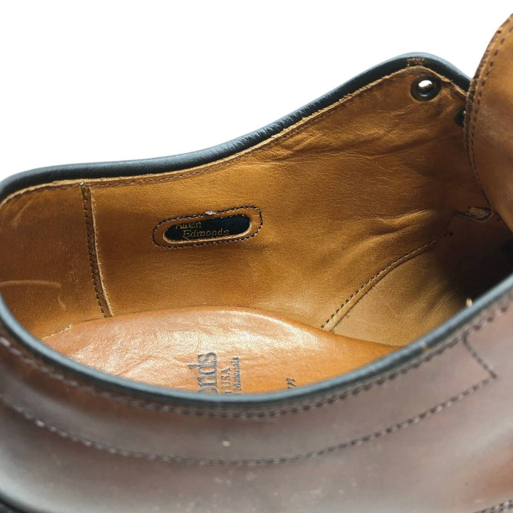 Allen Edmonds Warren Swirl Tip Leather Shoes, Made in USA, Size 8 1/2 D Men's 26.5cm unclear brown type Vintage Second Hand