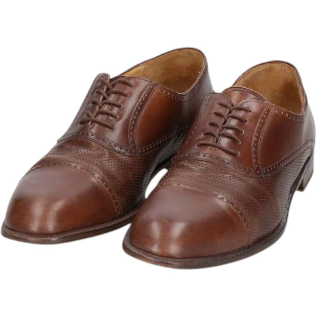 MEZLAN Straight Tip Shoes, Size 9 1/2M Men's 27.5cm genuine leather brown type Vintage Second Hand