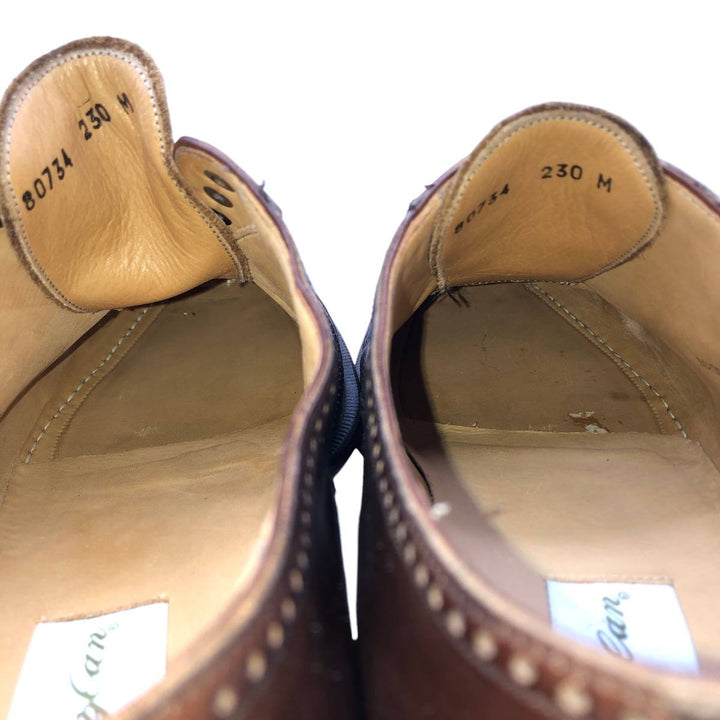 MEZLAN Straight Tip Shoes, Size 9 1/2M Men's 27.5cm genuine leather brown type Vintage Second Hand