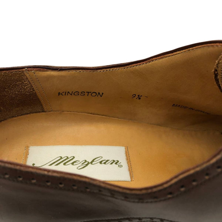 MEZLAN Straight Tip Shoes, Size 9 1/2M Men's 27.5cm genuine leather brown type Vintage Second Hand