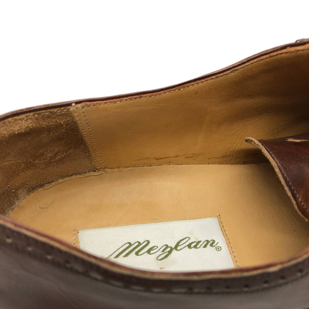 MEZLAN Straight Tip Shoes, Size 9 1/2M Men's 27.5cm genuine leather brown type Vintage Second Hand