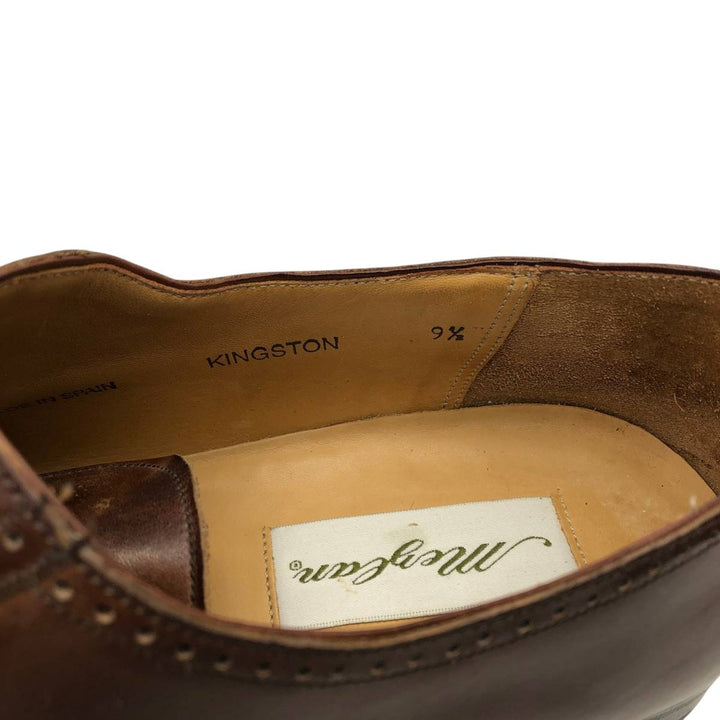 MEZLAN Straight Tip Shoes, Size 9 1/2M Men's 27.5cm genuine leather brown type Vintage Second Hand