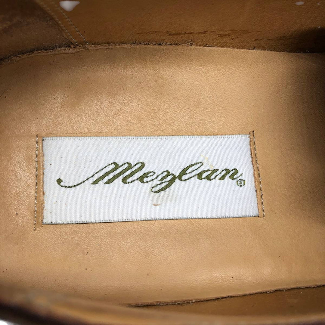 MEZLAN Straight Tip Shoes, Size 9 1/2M Men's 27.5cm genuine leather brown type Vintage Second Hand