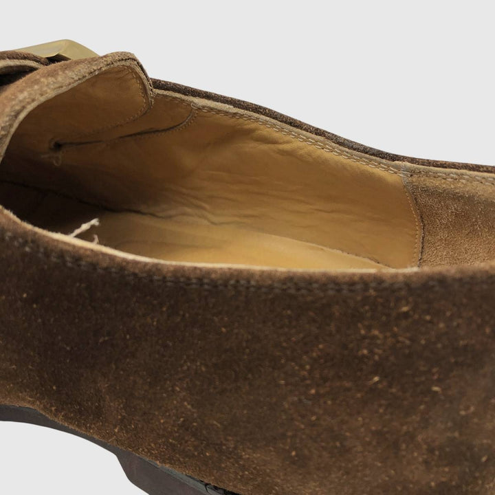 Bruno Magli GORE-TEX Monk Strap Shoes, Made in Italy, Size 9 Men's 27.0cm unclear brown type Vintage Second Hand