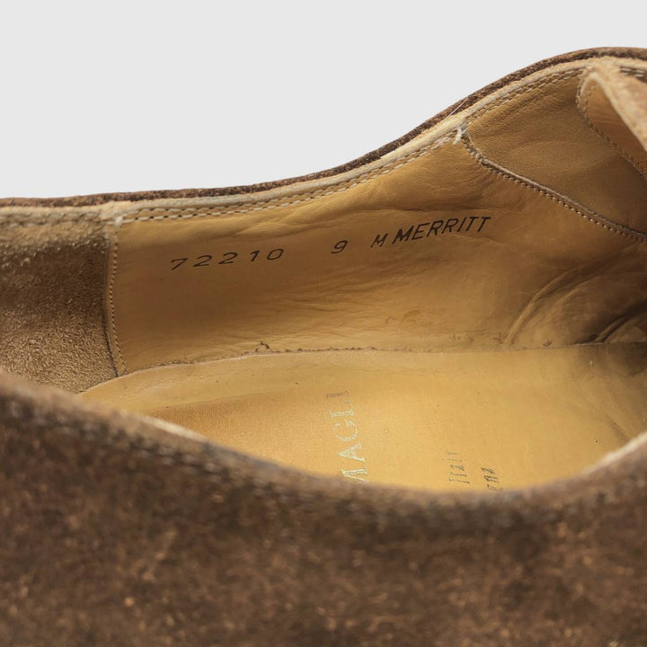 Bruno Magli GORE-TEX Monk Strap Shoes, Made in Italy, Size 9 Men's 27.0cm unclear brown type Vintage Second Hand
