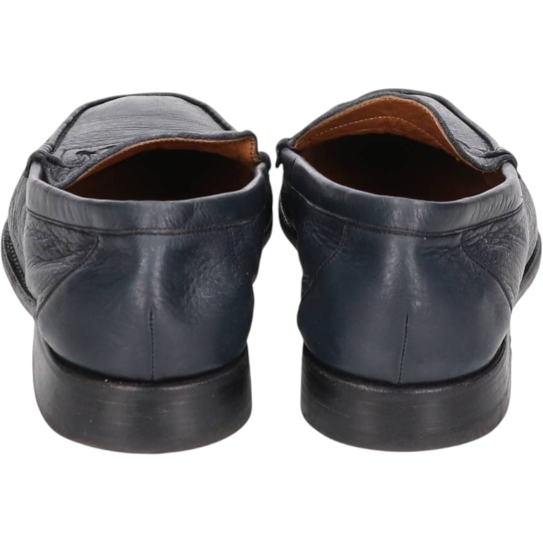 BAY Coin Loafers Size 42 Men's 26.5cm genuine leather black type Vintage Second Hand