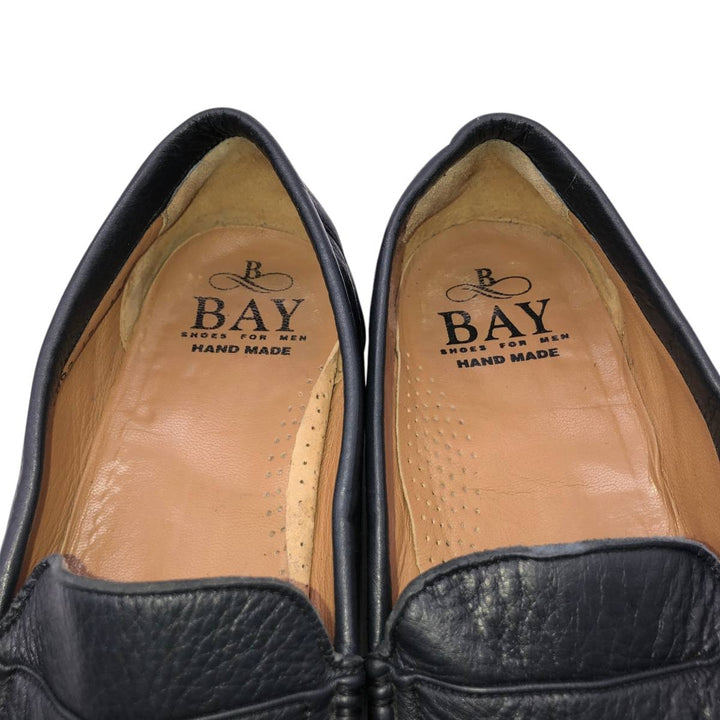 BAY Coin Loafers Size 42 Men's 26.5cm genuine leather black type Vintage Second Hand