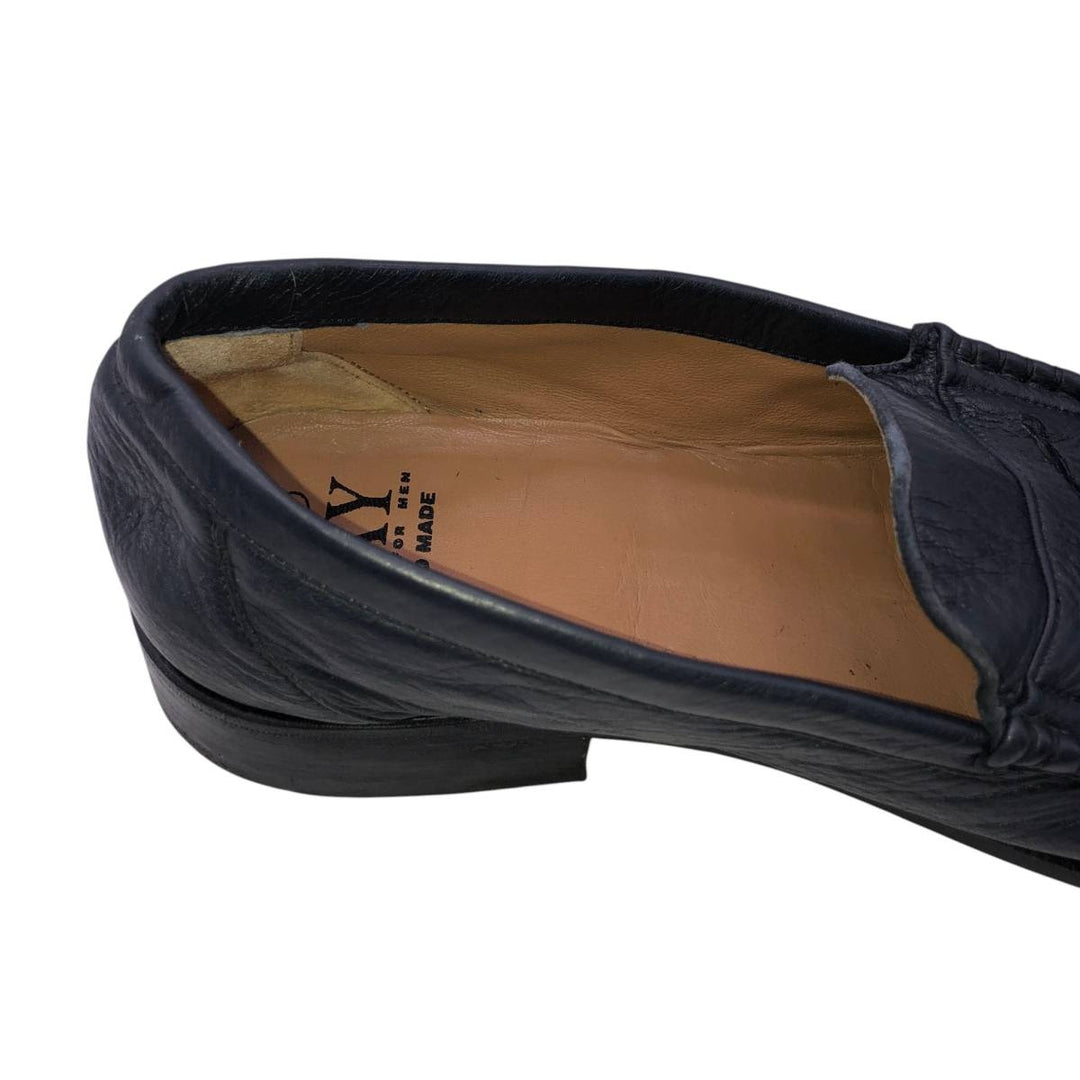 BAY Coin Loafers Size 42 Men's 26.5cm genuine leather black type Vintage Second Hand