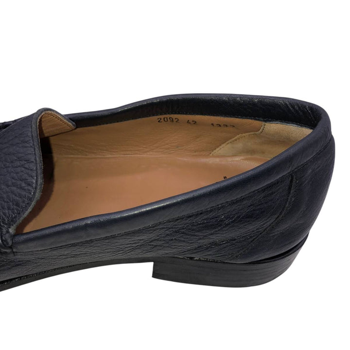 BAY Coin Loafers Size 42 Men's 26.5cm genuine leather black type Vintage Second Hand