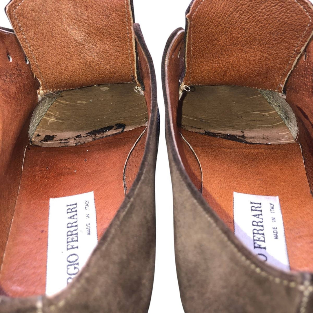 GIORGIO FERRARI Square Toe Plain Toe Shoes, Made in Italy Men's 26.0cm unclear brown type Vintage Second Hand