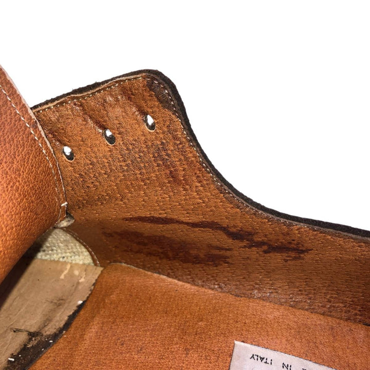 GIORGIO FERRARI Square Toe Plain Toe Shoes, Made in Italy Men's 26.0cm unclear brown type Vintage Second Hand