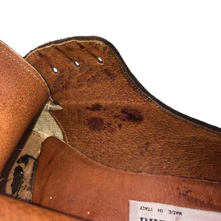 GIORGIO FERRARI Square Toe Plain Toe Shoes, Made in Italy Men's 26.0cm unclear brown type Vintage Second Hand