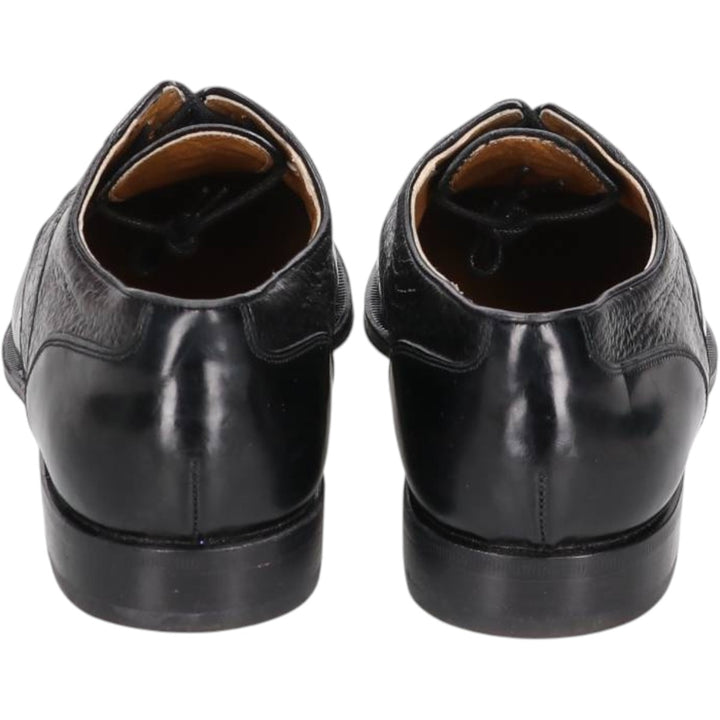 Johnston & Murphy DOMANI Semi-Brogue Straight Tip Shoes, Made in Italy, Size 9 M Men's 27.0cm unclear black type Vintage Second Hand