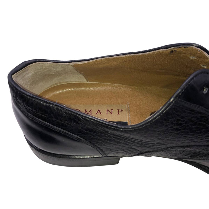 Johnston & Murphy DOMANI Semi-Brogue Straight Tip Shoes, Made in Italy, Size 9 M Men's 27.0cm unclear black type Vintage Second Hand