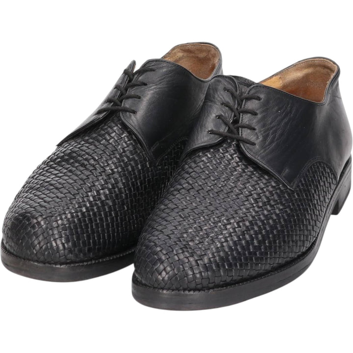 Handmacher Braided Plain Toe Shoes, Size 9 1/2 Men's 28.0cm unclear black type Vintage Second Hand