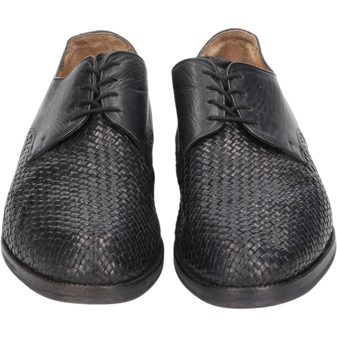 Handmacher Braided Plain Toe Shoes, Size 9 1/2 Men's 28.0cm unclear black type Vintage Second Hand
