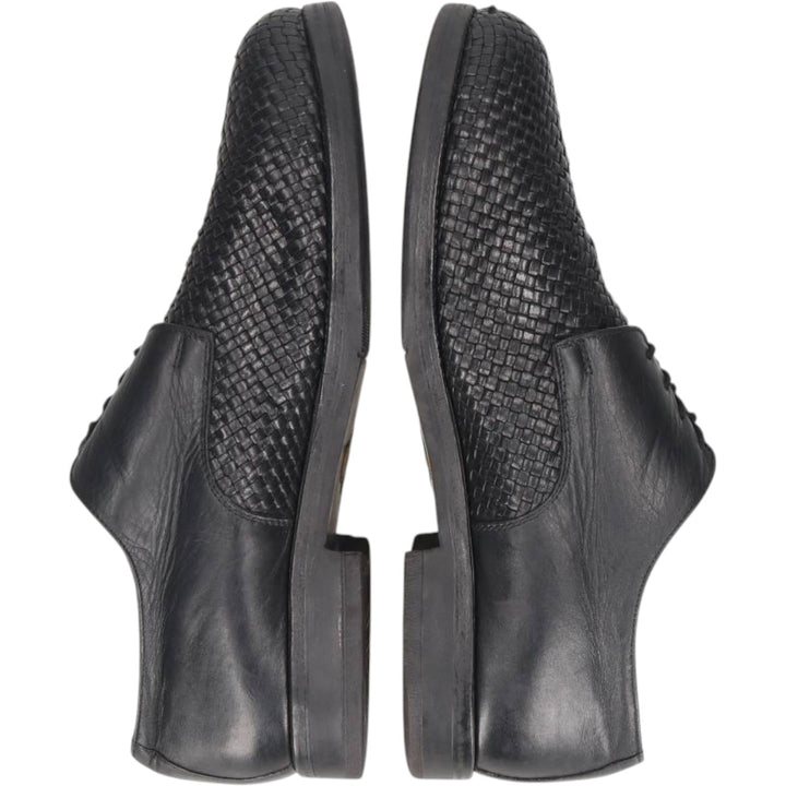 Handmacher Braided Plain Toe Shoes, Size 9 1/2 Men's 28.0cm unclear black type Vintage Second Hand