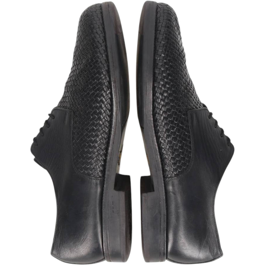 Handmacher Braided Plain Toe Shoes, Size 9 1/2 Men's 28.0cm unclear black type Vintage Second Hand