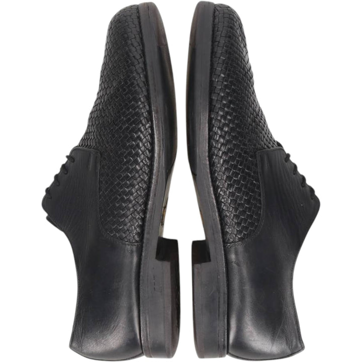 Handmacher Braided Plain Toe Shoes, Size 9 1/2 Men's 28.0cm unclear black type Vintage Second Hand