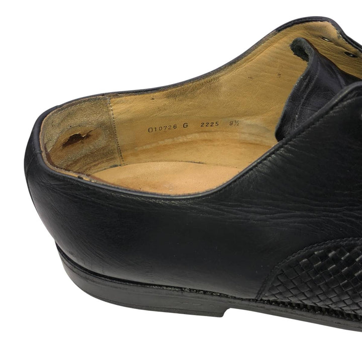 Handmacher Braided Plain Toe Shoes, Size 9 1/2 Men's 28.0cm unclear black type Vintage Second Hand