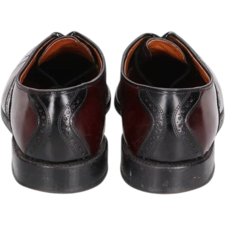 Allen Edmonds Shelton Two-Tone Saddle Shoes, Made in USA, Size 10 1/2 E Men's 28.5cm unclear burgundy type Vintage Second Hand