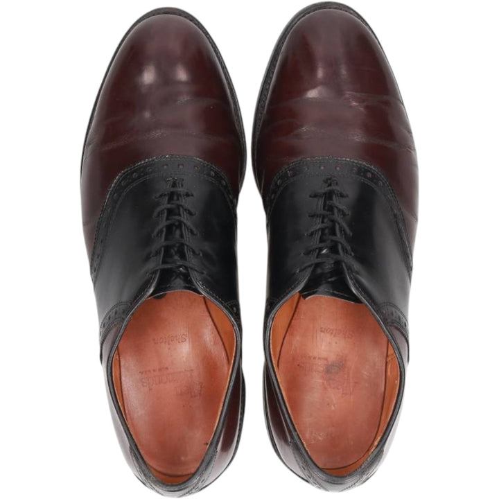 Allen Edmonds Shelton Two-Tone Saddle Shoes, Made in USA, Size 10 1/2 E Men's 28.5cm unclear burgundy type Vintage Second Hand