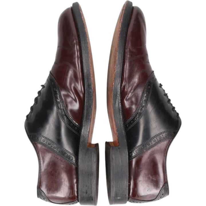 Allen Edmonds Shelton Two-Tone Saddle Shoes, Made in USA, Size 10 1/2 E Men's 28.5cm unclear burgundy type Vintage Second Hand