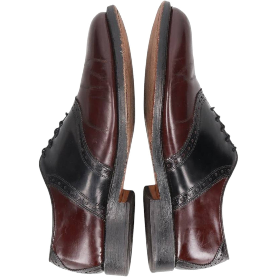Allen Edmonds Shelton Two-Tone Saddle Shoes, Made in USA, Size 10 1/2 E Men's 28.5cm unclear burgundy type Vintage Second Hand