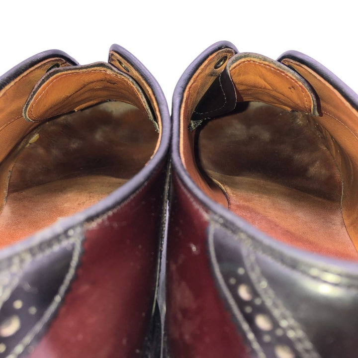 Allen Edmonds Shelton Two-Tone Saddle Shoes, Made in USA, Size 10 1/2 E Men's 28.5cm unclear burgundy type Vintage Second Hand