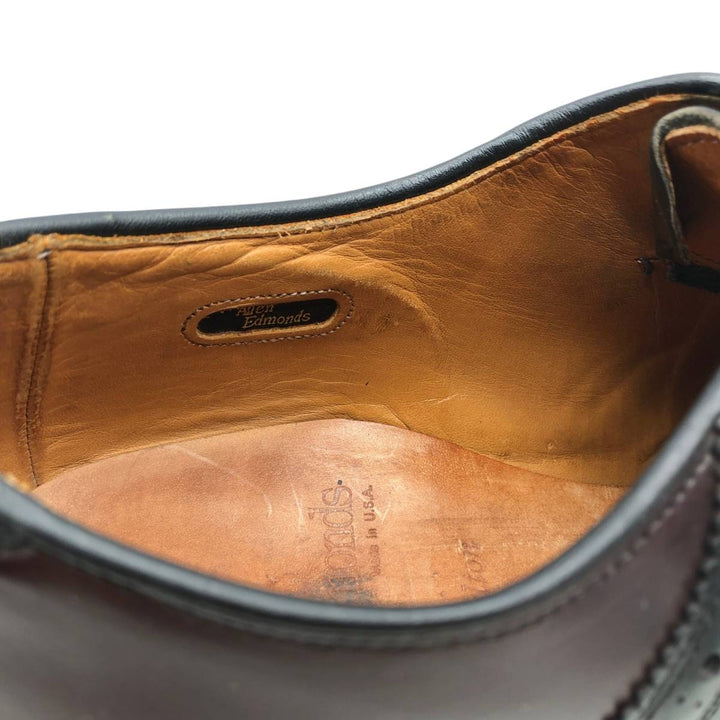 Allen Edmonds Shelton Two-Tone Saddle Shoes, Made in USA, Size 10 1/2 E Men's 28.5cm unclear burgundy type Vintage Second Hand