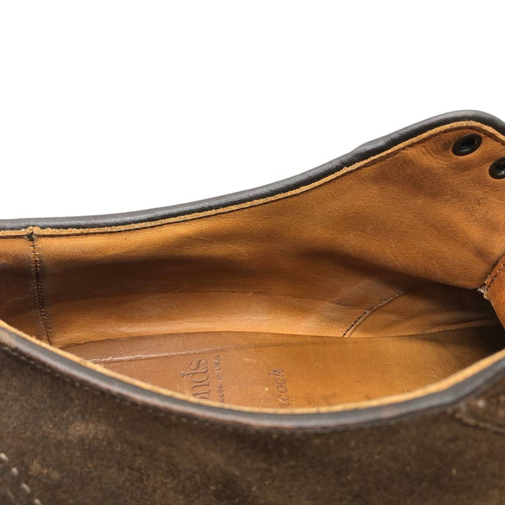 Allen Edmonds Hancock Suede U-Tip Shoes, Made in USA, Size 9 1/2 D Men's 27.0cm unclear brown type Vintage Second Hand