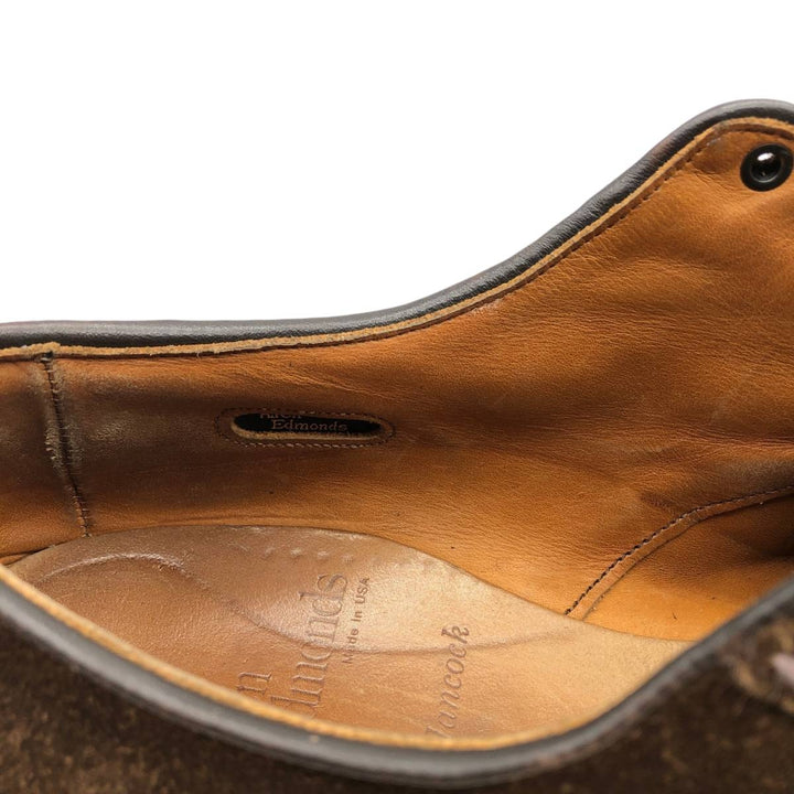Allen Edmonds Hancock Suede U-Tip Shoes, Made in USA, Size 9 1/2 D Men's 27.0cm unclear brown type Vintage Second Hand