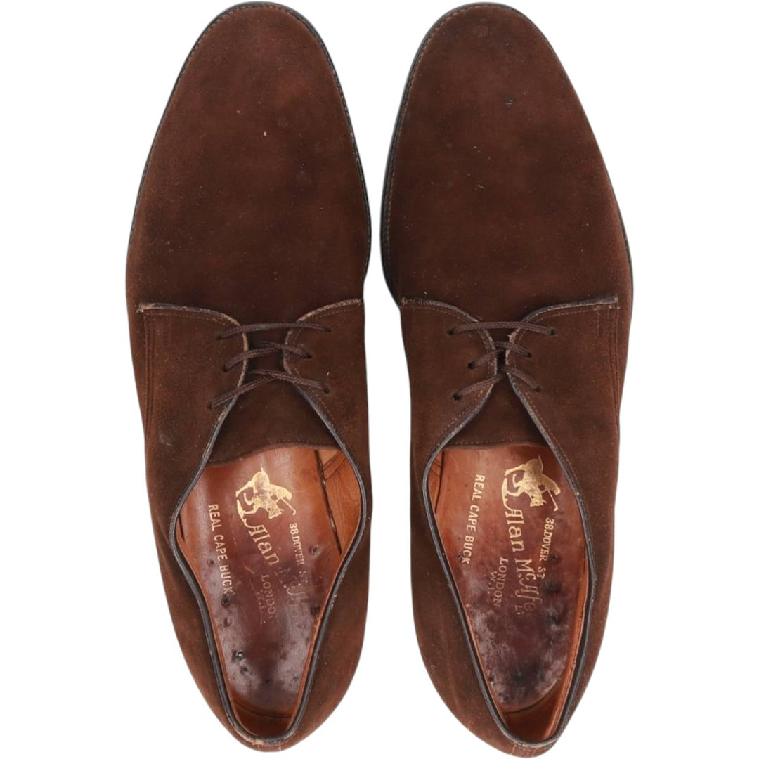 Alan McAfee plain toe shoes, made in England. Men's 27.0cm unclear brown type Vintage Second Hand