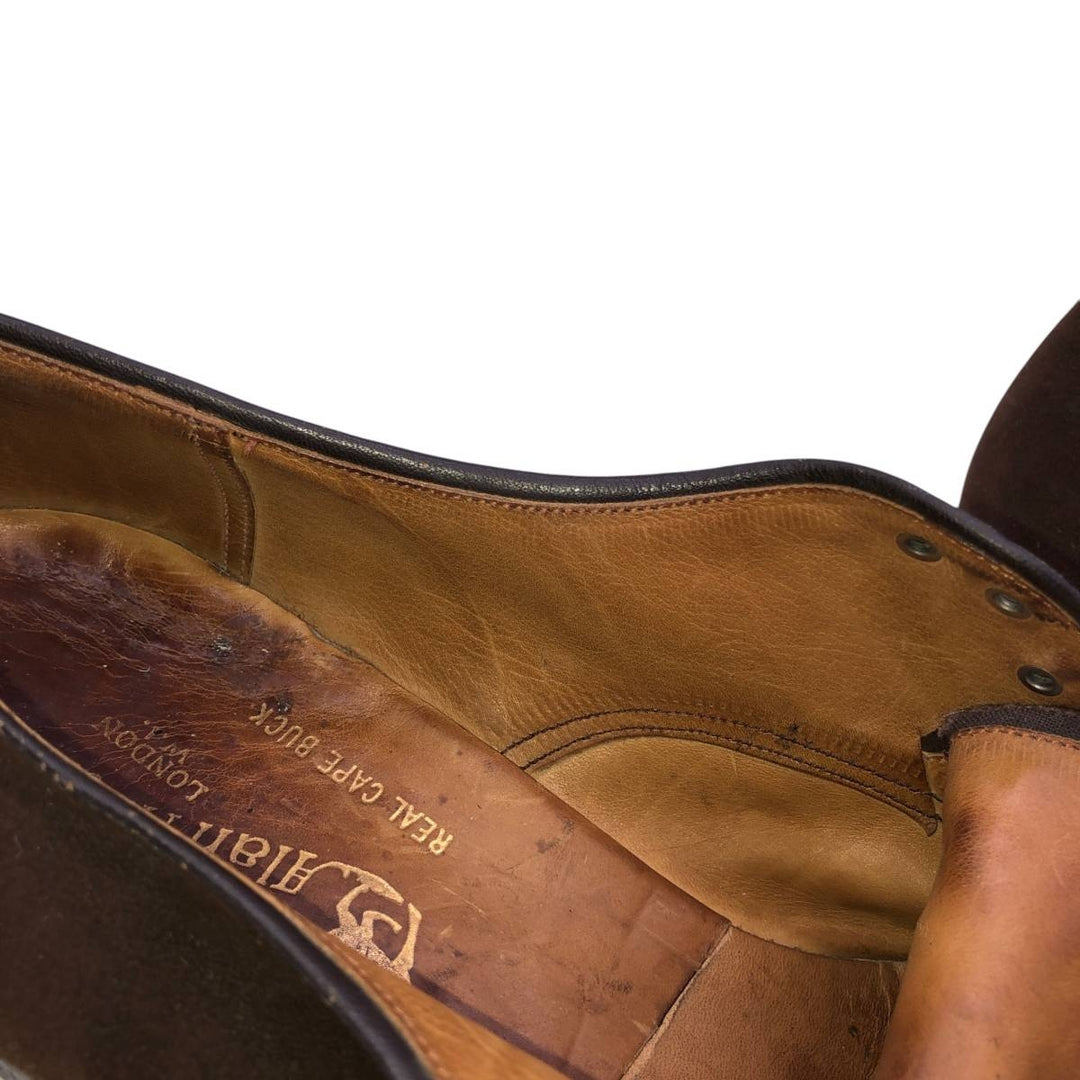 Alan McAfee plain toe shoes, made in England. Men's 27.0cm unclear brown type Vintage Second Hand