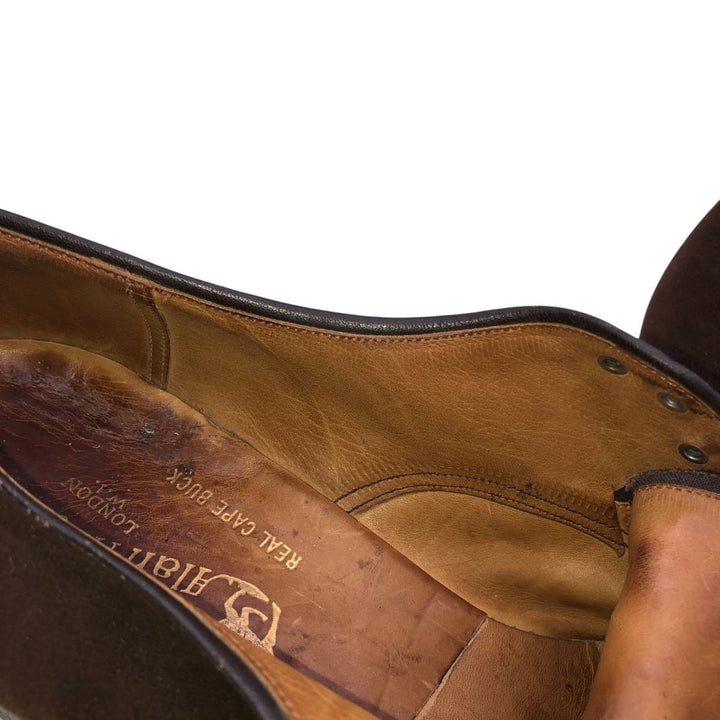 Alan McAfee plain toe shoes, made in England. Men's 27.0cm unclear brown type Vintage Second Hand