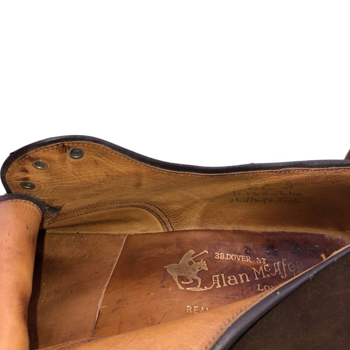 Alan McAfee plain toe shoes, made in England. Men's 27.0cm unclear brown type Vintage Second Hand