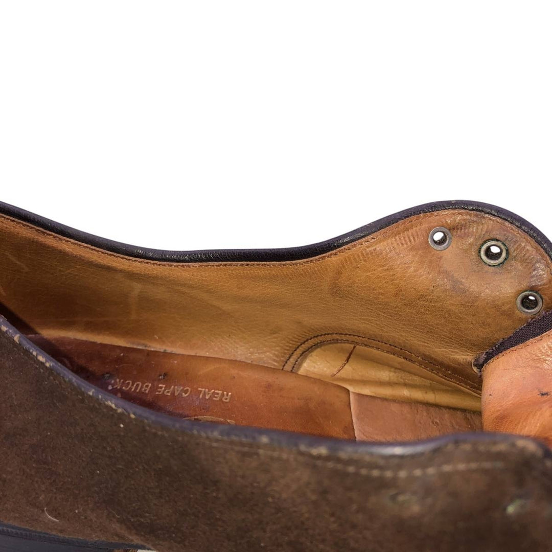 Alan McAfee plain toe shoes, made in England. Men's 27.0cm unclear brown type Vintage Second Hand