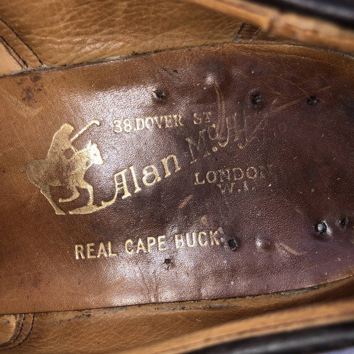 Alan McAfee plain toe shoes, made in England. Men's 27.0cm unclear brown type Vintage Second Hand
