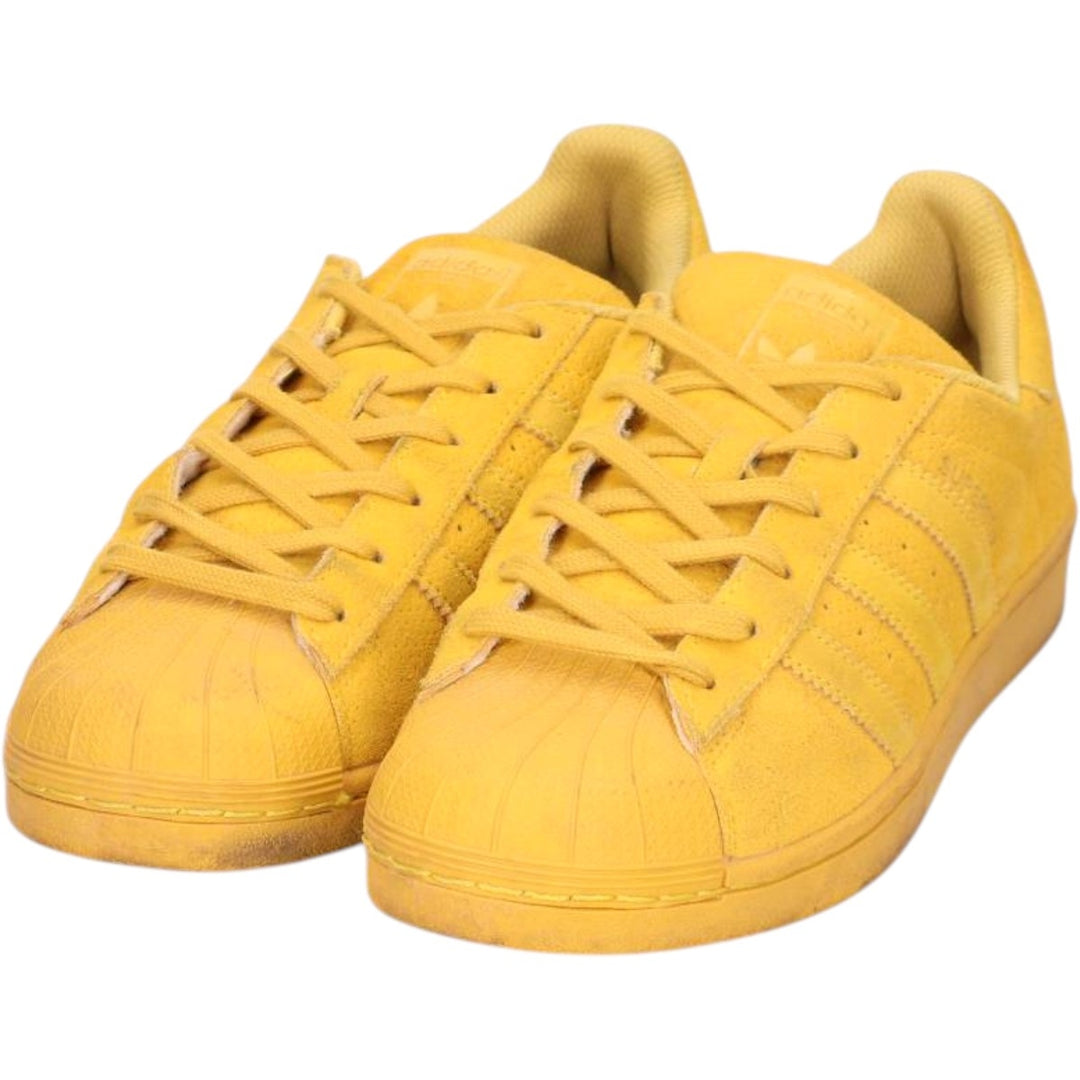 Adidas SUPERSTAR sneakers with stripes, made in Vietnam, size 6.5 Women's 25.0cm unclear yellow type Vintage Second Hand