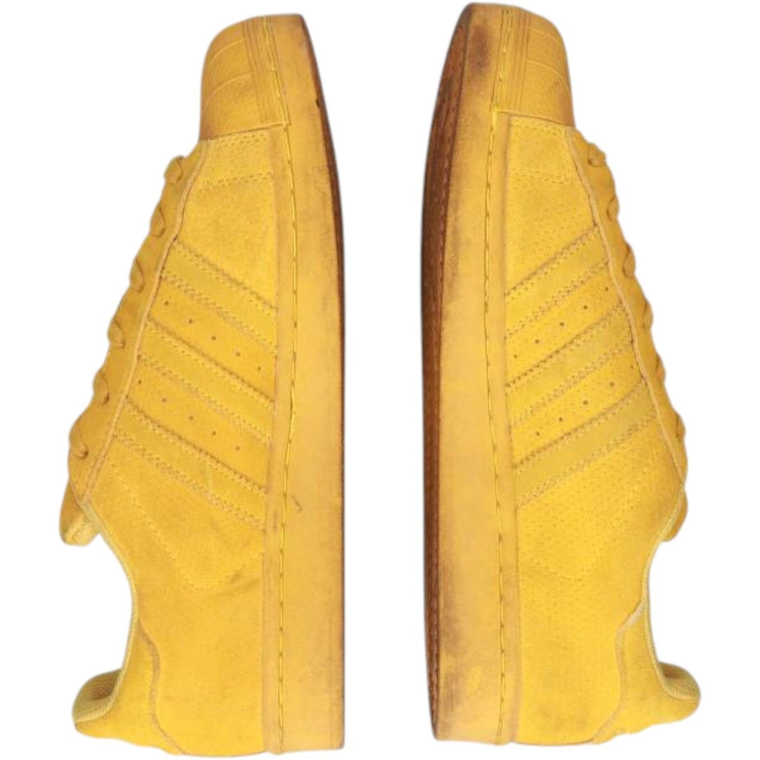 Adidas SUPERSTAR sneakers with stripes, made in Vietnam, size 6.5 Women's 25.0cm unclear yellow type Vintage Second Hand