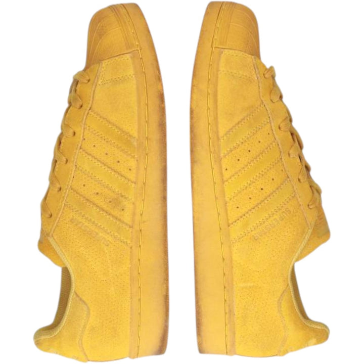 Adidas SUPERSTAR sneakers with stripes, made in Vietnam, size 6.5 Women's 25.0cm unclear yellow type Vintage Second Hand
