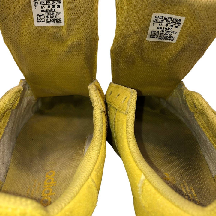 Adidas SUPERSTAR sneakers with stripes, made in Vietnam, size 6.5 Women's 25.0cm unclear yellow type Vintage Second Hand
