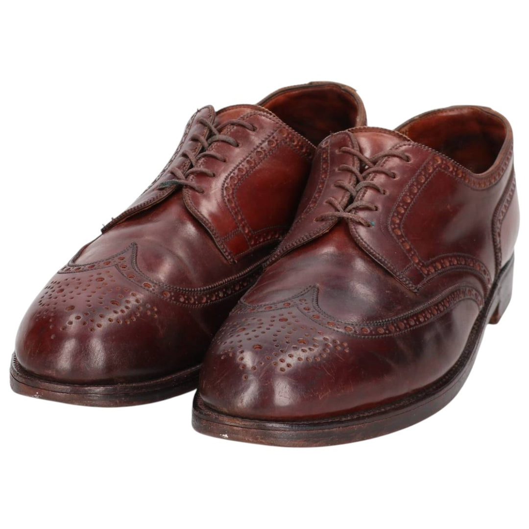 BUDAPEST Full Brogue Wingtip Shoes, Size 10 1/2E (Men's equivalent to 11.6" /sva001030 Men's 29.5cm genuine leather burgundy type Vintage Second Hand