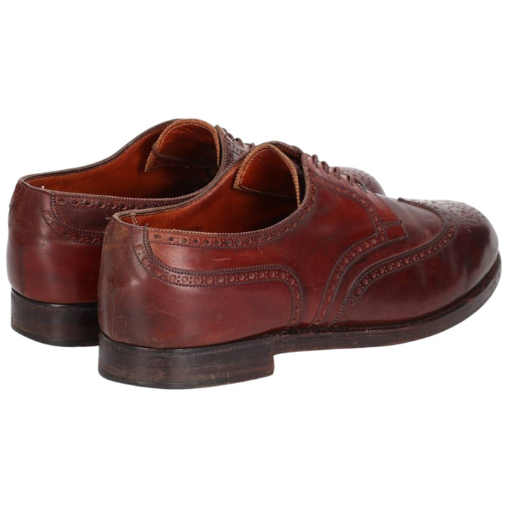 BUDAPEST Full Brogue Wingtip Shoes, Size 10 1/2E (Men's equivalent to 11.6" /sva001030 Men's 29.5cm genuine leather burgundy type Vintage Second Hand