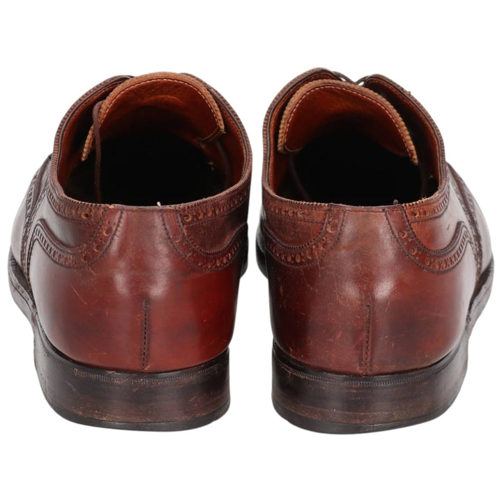 BUDAPEST Full Brogue Wingtip Shoes, Size 10 1/2E (Men's equivalent to 11.6" /sva001030 Men's 29.5cm genuine leather burgundy type Vintage Second Hand