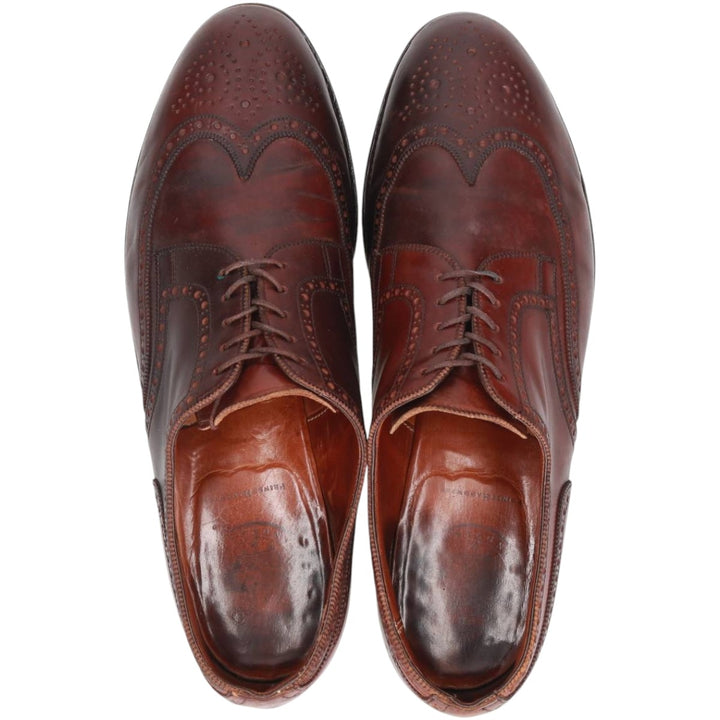 BUDAPEST Full Brogue Wingtip Shoes, Size 10 1/2E (Men's equivalent to 11.6" /sva001030 Men's 29.5cm genuine leather burgundy type Vintage Second Hand