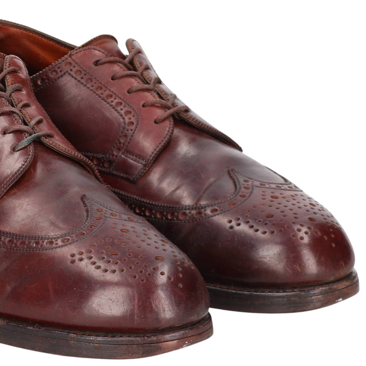 BUDAPEST Full Brogue Wingtip Shoes, Size 10 1/2E (Men's equivalent to 11.6" /sva001030 Men's 29.5cm genuine leather burgundy type Vintage Second Hand