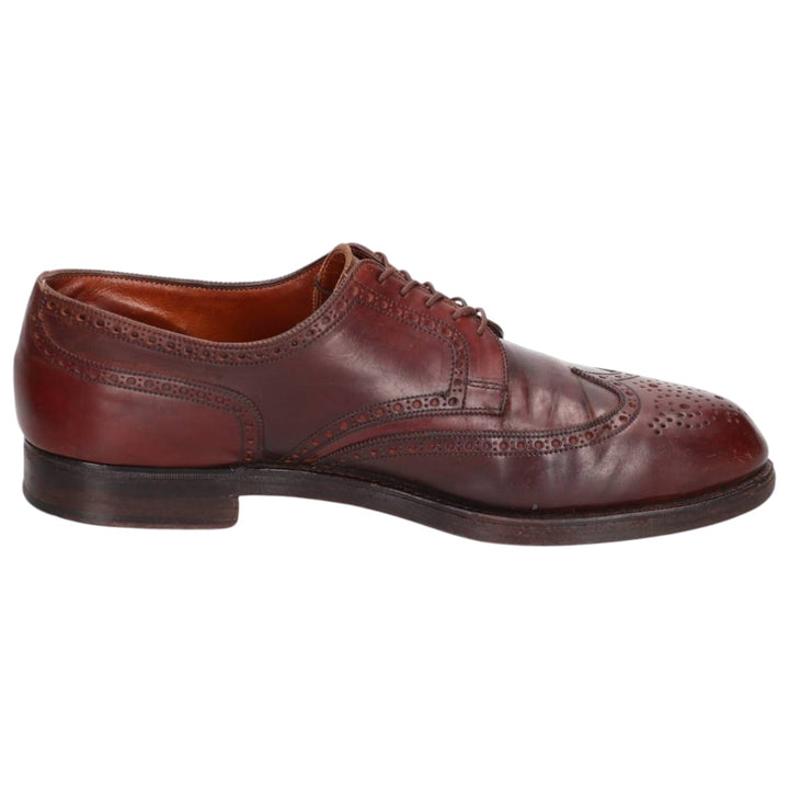 BUDAPEST Full Brogue Wingtip Shoes, Size 10 1/2E (Men's equivalent to 11.6" /sva001030 Men's 29.5cm genuine leather burgundy type Vintage Second Hand