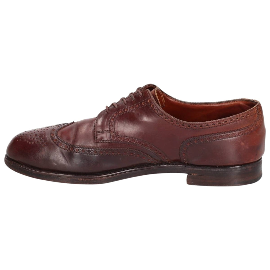 BUDAPEST Full Brogue Wingtip Shoes, Size 10 1/2E (Men's equivalent to 11.6" /sva001030 Men's 29.5cm genuine leather burgundy type Vintage Second Hand